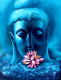 LOTUS Of PEACE (ART-18430-122107) - Handpainted Art Painting - 18in X 24in