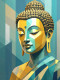 Serenity In Silence - Buddha (PRT-17594-121821) - Canvas Art Print - 22in X 30in