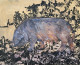 Slum Area (ART-18009-120523) - Handpainted Art Painting - 30in X 22in
