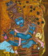 Kerala Mural Painting - Lord Krishna (ART-1389-122121) - Handpainted Art Painting - 31in X 38in