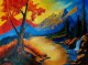 Landscape Mountain View (PRT-15701-122175) - Canvas Art Print - 36in X 27in