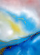 Blue Horizon Glow Abstract Painting (ART-8156-121905) - Handpainted Art Painting - 15in X 21in