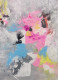 Soft Blush Harmony Abstract Painting (ART-8156-121974) - Handpainted Art Painting - 15in X 21in