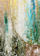 Emerald Gold Harmony Abstract Painting (ART-8156-121947) - Handpainted Art Painting - 15in X 21in