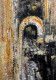 Golden Passage Abstract Arch Painting (ART-8156-121919) - Handpainted Art Painting - 15in X 21in