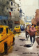 Kolkata Street (ART-8170-122254) - Handpainted Art Painting - 8in X 11in
