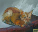Cat (ART-8322-122286) - Handpainted Art Painting - 12in X 10in