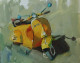 Vespa (ART-8322-122284) - Handpainted Art Painting - 12in X 10in
