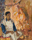 The Thinker Within (ART-17654-122271) - Handpainted Art Painting - 24in X 30in