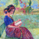 The Quiet Chapter (ART-18240-122410) - Handpainted Art Painting - 23in X 23in