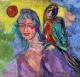 My Pet (ART-18240-122406) - Handpainted Art Painting - 23in X 22in