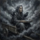 Dhumavati Ma - The Elder Goddess | Wisdom Of Age, Loss & Letting Go (PRT-8740-122475) - Canvas Art Print - 12in X 12in