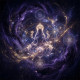 Bhuvaneshwari Ma - The Space Of Creation | Primordial Ether Goddess | (PRT-8740-122456) - Canvas Art Print - 12in X 12in