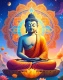 Celestial Serenity – Lord Buddha (PRT-17594-122553) - Canvas Art Print - 9in X 12in