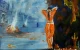 Morning At The Ghat (ART-18520-122518) - Handpainted Art Painting - 25in X 17in