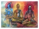 Krishna Buddh And Goraksh (ART-17698-122526) - Handpainted Art Painting - 33in X 25in