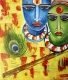 Divine Harmony – Radha Krishna (ART-17518-122559) - Handpainted Art Painting - 12in X 14in