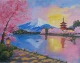 Japan Mount Fuji- Landscape (PRT-15701-122611) - Canvas Art Print - 48in X 38in