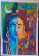 Ardhanarishvara - The Ultimate Union Of Shiva And Shakti (ART-18547-122545) - Handpainted Art Painting - 8in X 11in