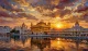 Golden Temple Painting (ART-3319-122741) - Handpainted Art Painting - 60in X 36in