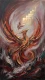 Phoenix Rising From Ash - Series: Beasts Of The Inner Cosmos - 05 (PRT-15697-122729) - Canvas Art Print - 33in X 60in