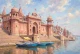 Echoes Across The Ganges (PRT-15697-122679) - Canvas Art Print - 60in X 40in