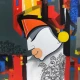 THE ETERNAL DEVOTEE (ART-8184-122785) - Handpainted Art Painting - 22in X 22in