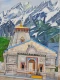 Kedarnath Temple ?? (ART-18615-122778) - Handpainted Art Painting - 18in X 24in