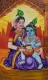 Original Handmade Yashoda Krishna Acrylic Painting (ART-18616-122757) - Handpainted Art Painting - 36in X 72in
