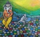 Student Lord Ganesha (ART-17698-122916) - Handpainted Art Painting - 21in X 19in