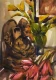 Lotus And The Lord (ART-8170-122915) - Handpainted Art Painting - 15in X 22in