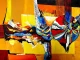 Fragments Of Colour (ART-7091-122896) - Handpainted Art Painting - 24in X 18in