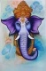 Original Handmade Divine Lord Ganesha Acrylic Painting (ART-18616-122812) - Handpainted Art Painting - 22in X 34in
