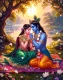 Whispers Of Eternal Love – Radha Krishna Divine Romantic Painting (PRT-17594-122903) - Canvas Art Print - 28in X 36in