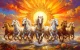 Seven Horses Of The Sun – Surya's Divine Chariot (PRT-17594-122879) - Canvas Art Print - 30in X 19in