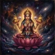 Kamala Ma - The Lotus One | Tantric Lakshmi | Goddess Of Fulfillment | Digital Art Print (PRT-8740-122832) - Canvas Art Print - 12in X 12in