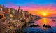 Banaras Ghat Painting (ART-3319-122661) - Handpainted Art Painting - 48in X 30in