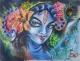 Sri Krishna (ART-18629-122942) - Handpainted Art Painting - 16in X 12in