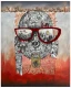 Crimson Archive (ART-16405-122952) - Handpainted Art Painting - 48in X 60in