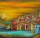 River Of Blessings (ART-8439-122957) - Handpainted Art Painting - 17in X 16in