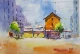 Urban Solitude (ART-5774-123160) - Handpainted Art Painting - 20in X 14in