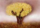 Golden Whisper Tree (ART-8156-123078) - Handpainted Art Painting - 38in X 26in