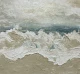 Ashen Waves (ART-8156-123057) - Handpainted Art Painting - 9in X 12in