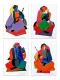 Songs In Fragments 2 ( A Set Of 4 Works / Each 8 Inch ) (ART-5884-123222) - Handpainted Art Painting - 8in X 11in