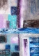Azure Geometry (ART-8156-123082) - Handpainted Art Painting - 26in X 38in