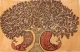Peacocks Under The Tree Of Life (ART-2399-123214) - Handpainted Art Painting - 20in X 13in