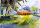 Solitude In Green (ART-5774-123172) - Handpainted Art Painting - 20in X 14in