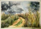 Original Watercolor Landscape Painting (ART-18629-123154) - Handpainted Art Painting - 12in X 16in
