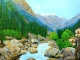Landscape Gangotri II (PRT-2948-123213) - Canvas Art Print - 18in X 14in