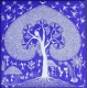 Life Beneath The Peepal Tree (ART-7213-123295) - Handpainted Art Painting - 12in X 12in